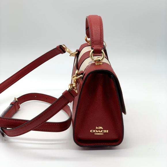 Coach Tilly Satchel 23 Red/Chalk - Picture 2 of 12